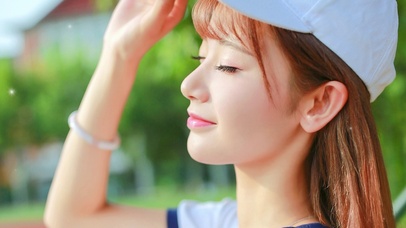 戴帽子美女