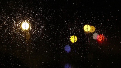 高清窗外雨夜