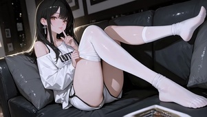 居家纯欲白丝少女