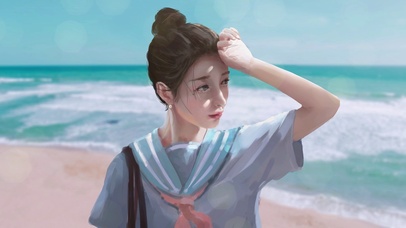 沙滩美女