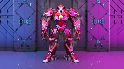 4K高清炫酷赛博朋克机甲火焰