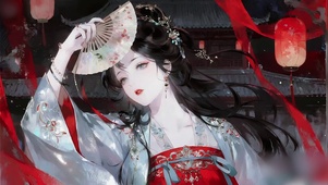 古风动漫少女-消暑舞姬