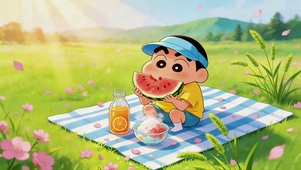 治愈春天春游的小新