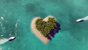 唯美心形海岛