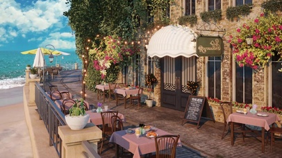 户外海滨咖啡厅