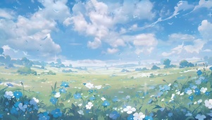 晴天花海