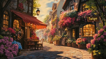 法式午后商店街道