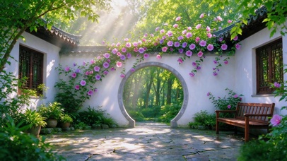 唯美古风庭院