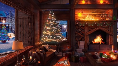 冬季圣诞小木屋