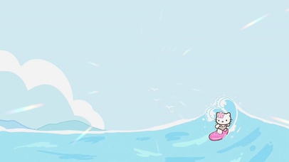 凯蒂猫冲浪壁纸