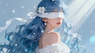 星境蓝发盲姬・柔光