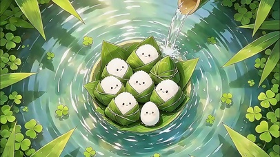 幸运池的粽子宝宝