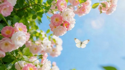 治愈夏日蔷薇花