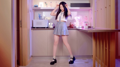 小姐姐 长发学生风