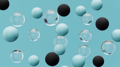 趣味玻璃球体（蓝）