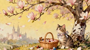 树下可爱猫咪