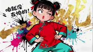 没在怕的小女孩