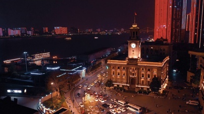 4K武汉城市建筑地标江汉