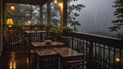 【雨景】郊外的雨雾