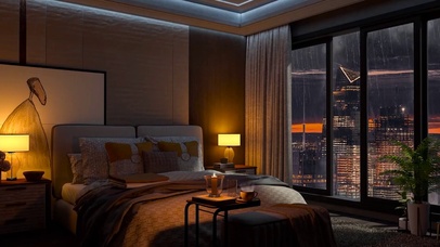 纽约豪华公寓雨夜