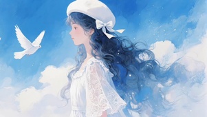 贝雷帽少女