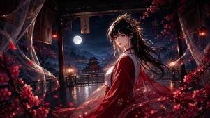 月下回眸