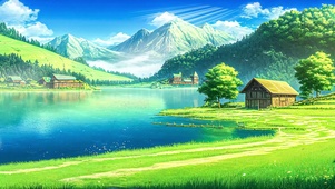 绿色 山水壁纸