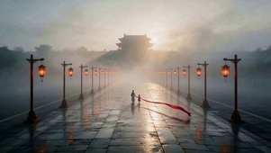 长街灯影