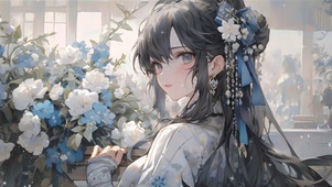 插花女孩