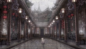 雨天庙中