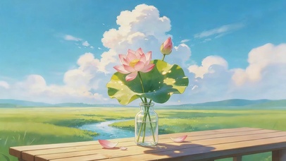 治愈小清新荷花