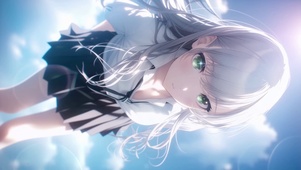 夏日白发JK少女