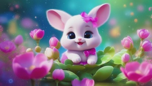 可爱萌小兔