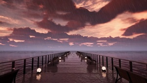 海边雨夜天