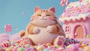 爱吃糖果的大猫