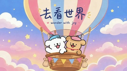 热气球小狗去看世界