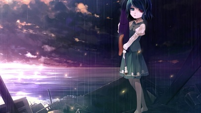 雨中小女孩