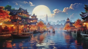 海上生明月，天涯共此时