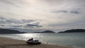 清晨的海边