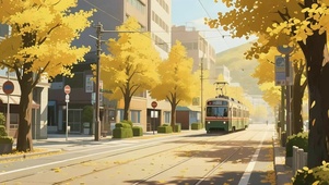 秋日都市列车