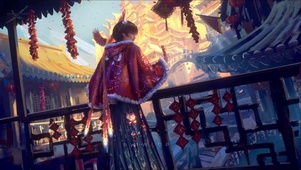 文艺复古清纯古风美女