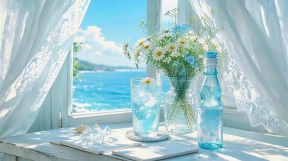 夏日窗台邹菊