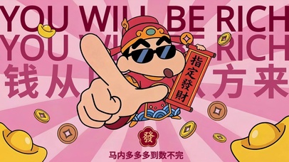 你指定发财 招财玄学壁纸