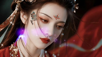 敦煌壁画红装美女2
