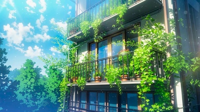夏日绿植阳台
