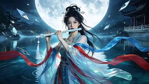 月湖笛韵仙姿