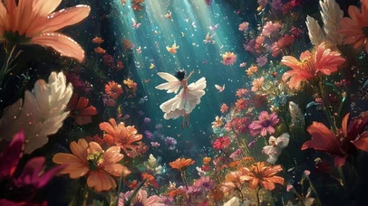 春日唯美花海蝴蝶仙子