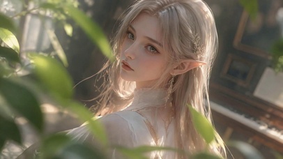 林间仙气精灵美少女
