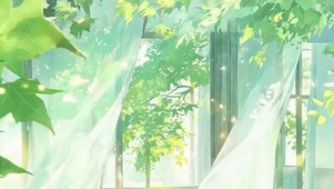 窗外教室绿景带鱼屏
