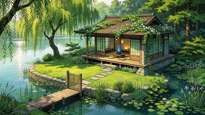 垂柳湖畔小屋
